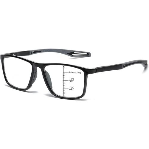 K.LAVER Photochromic Progressive Multifocus Reading Glasses Blue Light Blocking Multifocal Readers Spring Hinge Sunglasses