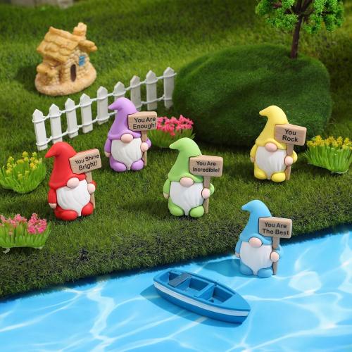 Bucherry 25pcs Mini Positive Gnomes Figures Miniature, Gnome, PVC