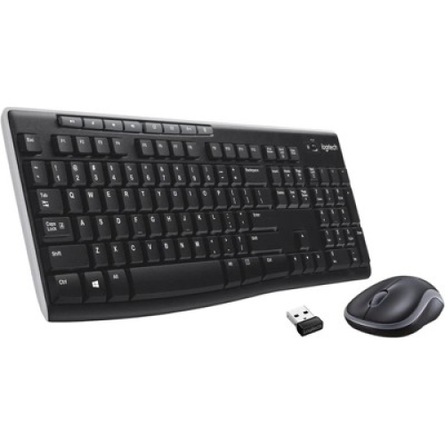 Logitech MK270 Wireless Keyboard and Mouse Combo, Full Size with Media Keys, 2.4 GHz, Compact Mouse, Spill-Resistant, For Windows, Black***