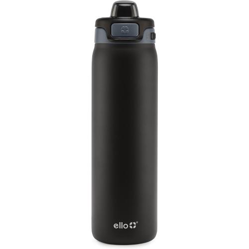 Ello Pop & Fill Insulated Stainless Steel Water Bottle with Quick Fill Lid, Leakproof Locking, Sip or Chug Spout, BPA-Free, Double Wall Vacuum Insulated for Sports, Travel & School- 22oz / 32oz / 40oz