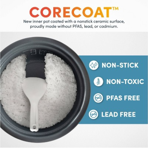 Aroma 6 Cup Rice Cooker with Outer Steam Tray Black‼️light dirt and missing clear lid‼️