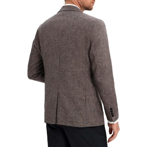 Size XXXL Brown Sport Coats and Blazers for Men Linen Suit Jacket Casual Blazer One Button Brown