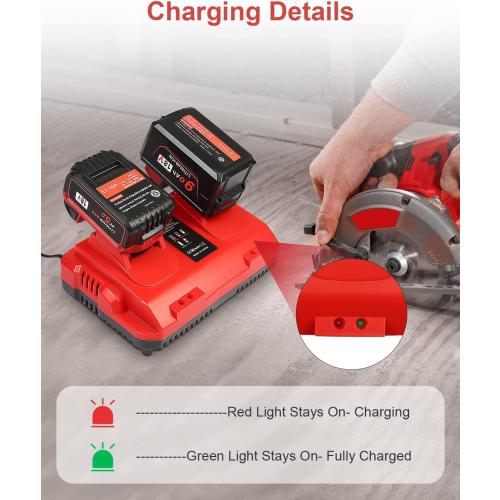 Lenoya 18V Rapid Dual Battery Charger for Milwaukee M18 Charging Station