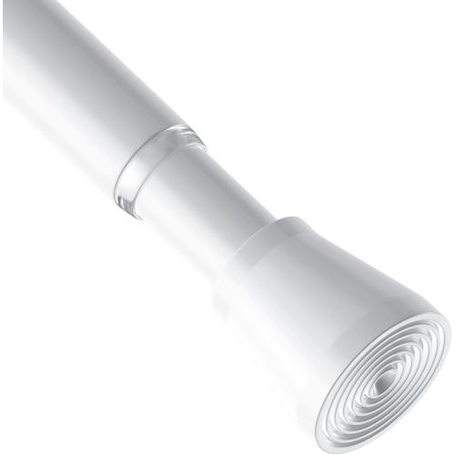 AIZESI 1Pc Spring Tension Curtain Rod, Adjustable 45-77 Inch, White