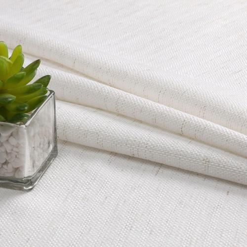Chyhomenyc Natural Blend Linen Curtains 30 Inch Length, 2 Panels