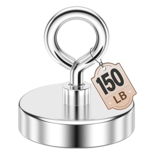 FINDMAG 150 LBS Fishing Magnet, 1.42 Inch Neodymium Pickup Magnet