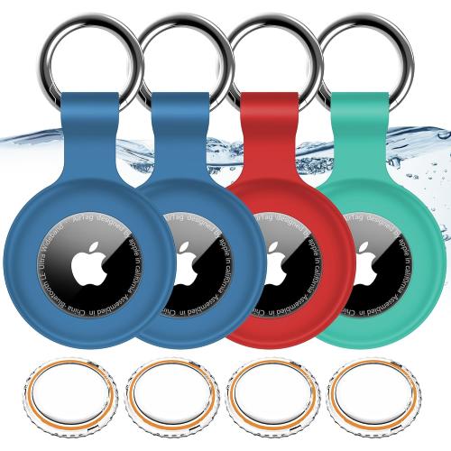 1|2|4Pack for Apple AirTag Holder with Keychain for Air Tag 2nd/1st Gen