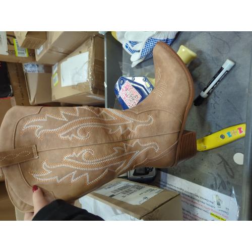 Size 9 HISEA Rollda Cowboy Boots for Women Western Cowgirl Boots Mid Calf