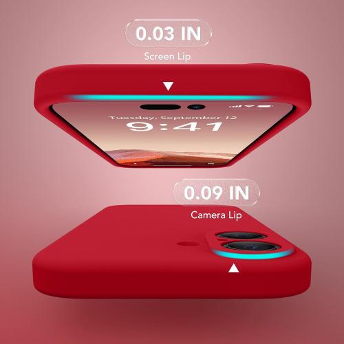 Magnetic for iPhone 17 Case Silicone Deep Red
