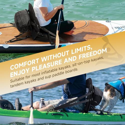 Trymaker Kayak Seat with Back Support, Paddle Board Seat for Inflatable Boards, 264LBS Capacity Thickened Replacement for Sit on Top Kayak Fishing Canoe