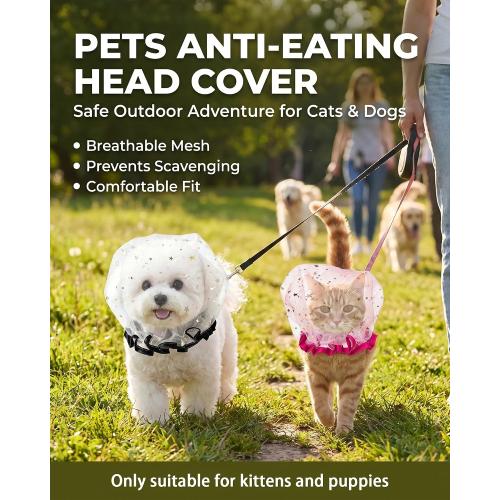5 Ps Adjustable Mesh Dog Muzzle, Breathable Anti Scavenging Pet Face Guard
