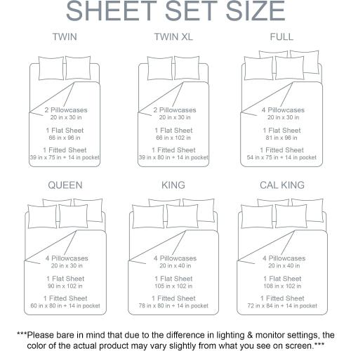 Swift Home Queen Ultra-Soft Brushed Microfiber 6-Piece Bed Sheet Sets, Extremely Durable - Easy Fit - Wrinkle Resistant - (Includes 2 Bonus Pillowcases), Queen, Navy