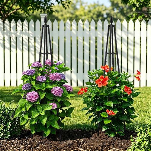 AlisisFores 4 Ft Garden Obelisk Trellis for Potted Climbing Plants