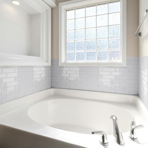 Art3d Subway Design Wall Tile, Peel and Stick Backsplash, 10-Pack, White