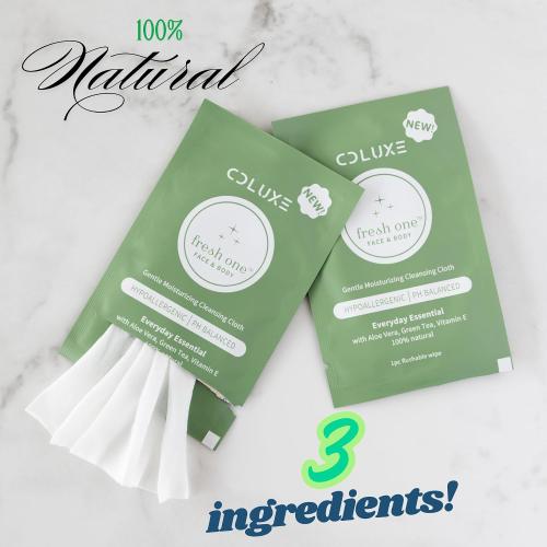 Fresh One Hand-Body-Face Cleaning Water-Based Wipes (Men, Women, Kids) - All Natural Gentle, Sensitive Skin, Deodorizing, Flushable Individually Wrapped Travel Wipes (70)