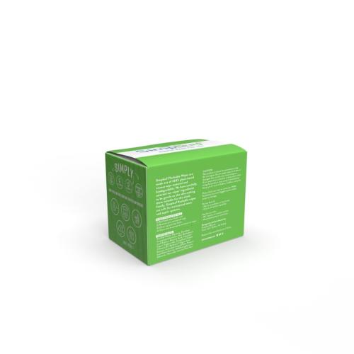 Simpleaf Aloe Vera Flushable Wet Wipes, Individually Wrapped, 30 Count