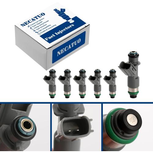 Set of 6 Fuel Injectors - Compatible with Accord Crosstour Acura MDX RDX ZDX TL RL TSX 3.5L 3.7L - Replaces FJ982 155-0459 16450R70A01
