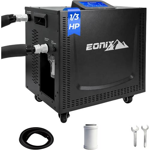 EONIX Upgrade 1/3 HP Cold Plunge Chiller,Ice Bath Water Chiller for Cold Plunge Tubs,42°F Cold Plunge Cooling System,Built-in Filter & Pump, Insulated Hoses,Ideal for Ice Bath Recovery,110V