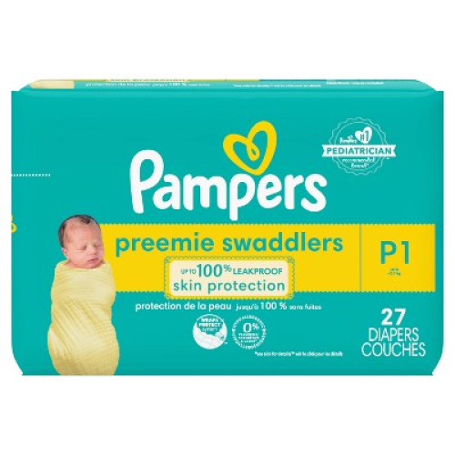 Pampers Swaddlers Active Baby Diapers Jumbo Pack - Size Preemie - 27ct