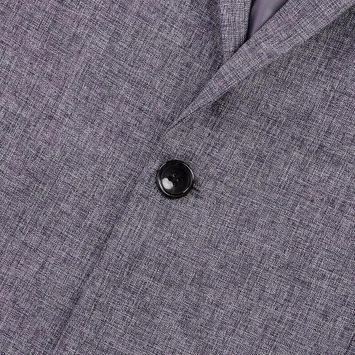 Size Medium Purple Gray Men's Sport Coats & Blazers Linen Suit Jacket for Men Casual Sport Coat Lightweight Suits Blazer Jacket for Men Business Work Office Slim Fit One Button Fashion 2024