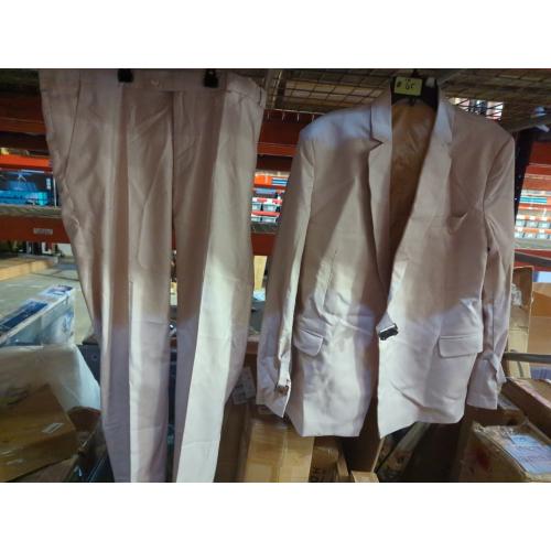 Size 38.UNINUKOO Mens Suit Slim Fit 1 Button 2 Piece Wedding Party Holiday Solid Color Tux Suits for Men
