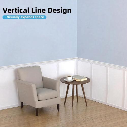 Art3d Premade Board and Batten Paintable Wainscoting Kit, MDF Accent Wall Panel for Kitchen Bedroom Living Room Home Decor Covers 189 x 54 in. Molding Trim Slat with Edge Strip