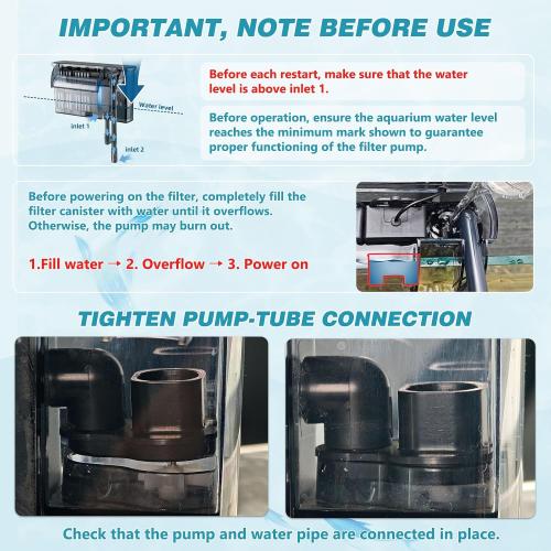 Large Hang on Back Aquarium Filter w/ U-V 13-Stage for 20-75 Gal Fish Tank