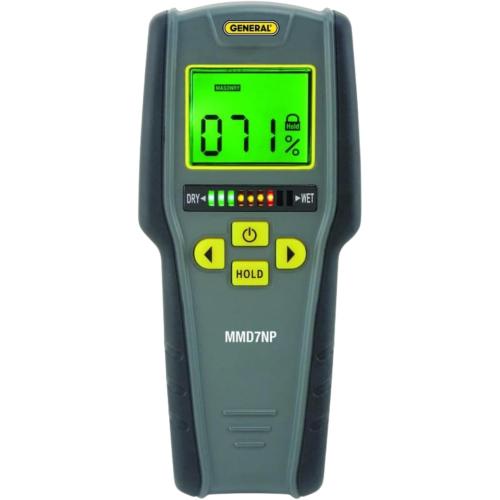 General Tools Digital Moisture Meter MMD7NP - Humidity Sensor- Pinless and Non-Invasive