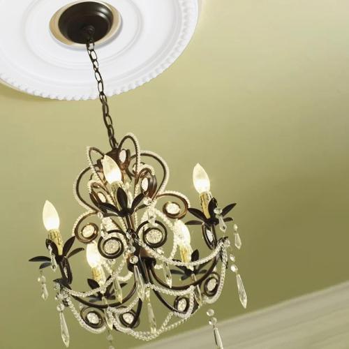 12 Inch OD x 4inch ID White Ceiling Medallion Plate – PU Plastic Decorative Cover for Fan, Light Fixtures, Chandelier Canopies – Traditional, Retro, and Minimalist Home Lighting Replacement