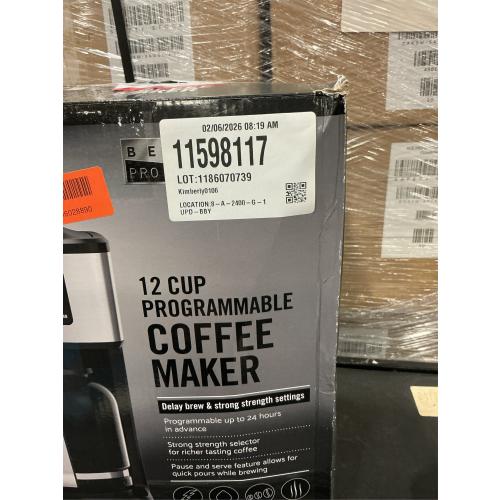 bella PRO - 12-Cup Programmable Coffee Maker - 90194 - Stainless Steel
