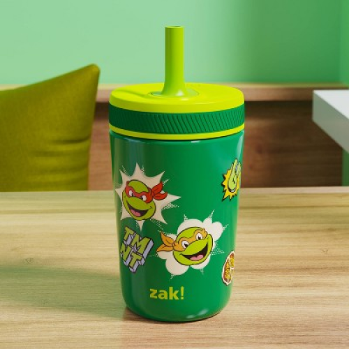 Zak Designs 12oz TMNT Kelso Tumbler Green ‼️mild scratches on the outside ‼️