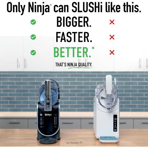 Ninja SLUSHi with RapidChill Technology, 88 oz. Frozen Drink & Slushie Machine, 5 Preset Programs, Margaritas, Frappés, and More, Premium Accents, Black, FS301