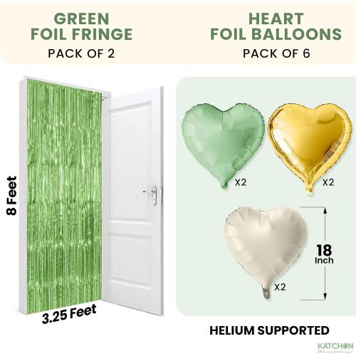 KatchOn Sage Green Bride Balloons Set 9Pcs, Bachelorette Party Decorations