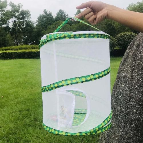 Butterfly and Insect Garden Habitat Mesh Cage Collapsible Design, Bug Terrarium Pop Up 12 x 14 Tall
