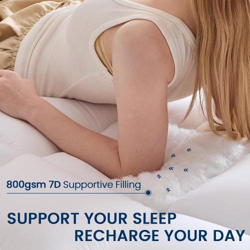 Queen Mattress Topper Extra Thick, Cooling Plush Mattress Pad