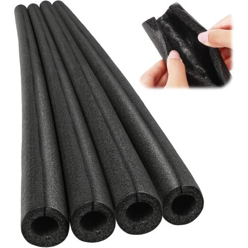 Amylove Set of  24 Pcs 3.3 Feet Foam Pipe Insulation Foam Tube Insulating Water Pipe Pool Swim Noodles Pre Slit Heat Preservation Pipes Covers for Tubing Outdoor Winter Freeze Protection(Black,1/2 Inch)