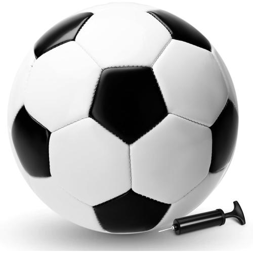 Soccer Ball Size 5 Size 4 Size 3 Size 2 with Pump Deflated - Single, 2 or 3 Pack Official Size Indoor Outdoor Training - Gift for Toddler Kids Youth Teens Adult 3-5 5-8 8-12 12  Years Old Boys Girls