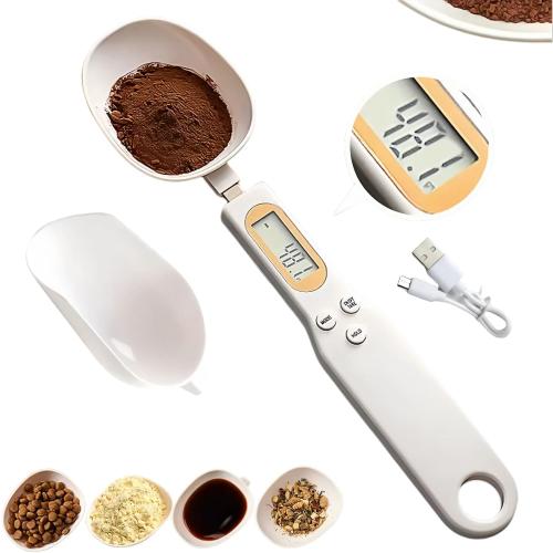 Digital Measuring Spoon Electronic Scale Spoon Weighing for Food Coffee Powder Tea Ingredients Spice Kitchen Gram Measuring Spoons High Precision 0.1g