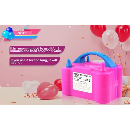 QIPUMP Balloon Pump Electric,110V 600W Balloon Blower Inflator Dual Nozzle Air Pump Balloons Inflator for Decoration, Party, Sport,Gifts:2 Balloon Tying Tools