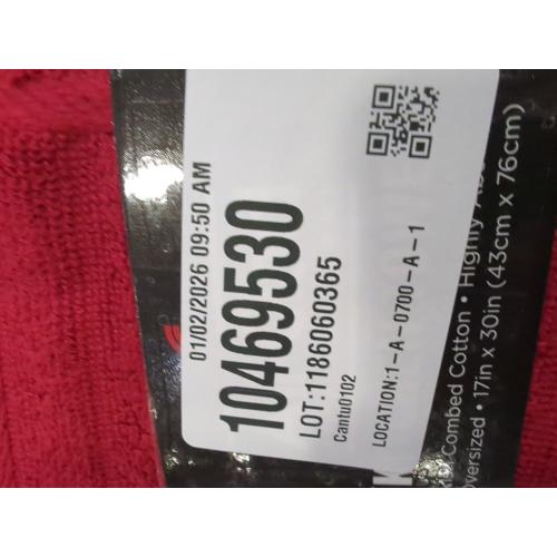 2pk All-Clad Solid Kitchen Towel: Highly Absorbent, Super Soft Long Lasting - 100% Cotton, 17x30 Tea Towel for Cleaning & Drying Dishes, Pans, Glassware, or Countertops, , Chili