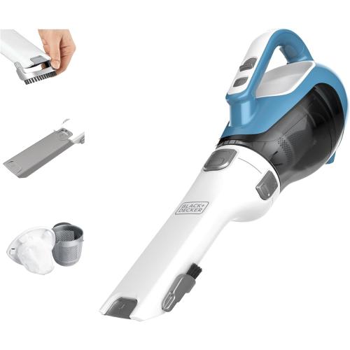 Black Decker, Dustbuster AdvancedClean Handheld Vacuum Cordless, Compact Home and Car Vacuum with Crevice Tool, Rotating Nozzle and Charging Station