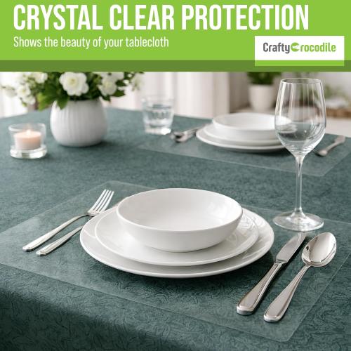 Clear Plastic Placemats Set of 16, 17.5x12 Transparent Vinyl Table Mats