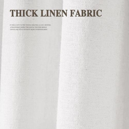 Farmhouse Shower Curtain Ruffle Linen White 72 W x 84 L