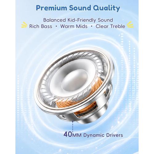 Candy Bila USB C Kids Headphones for School,Wired Over-Ear for Boys Girls