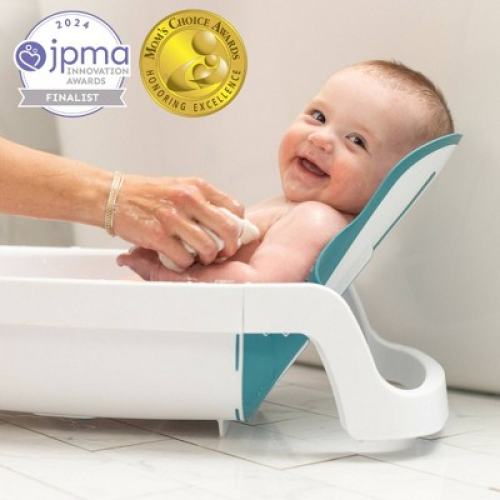 The First Years Sure Comfort 4-in-1 Reclining Newborn to Toddler Baby Bathtub - White
