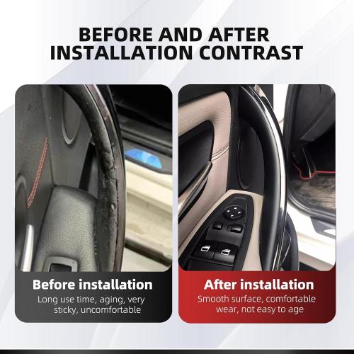 2PCS Car Sticky Door Handle Cover Compatible with BMW 3&4 Series