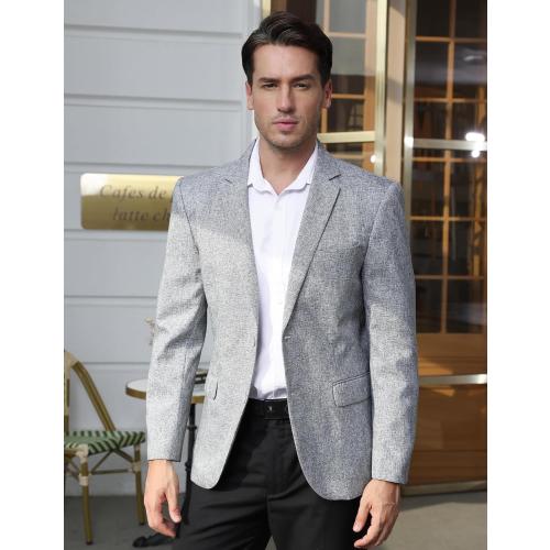 SIZE XL ❗❗Men Sport Coats, Big and Tall Sport Coats and Blazers for Men Business Casual Suit Jacket 2 Button Regular Fit Grey Casual Blazer Fashion Mens Dress Jackets Blazers Lightweight (Grey XL)