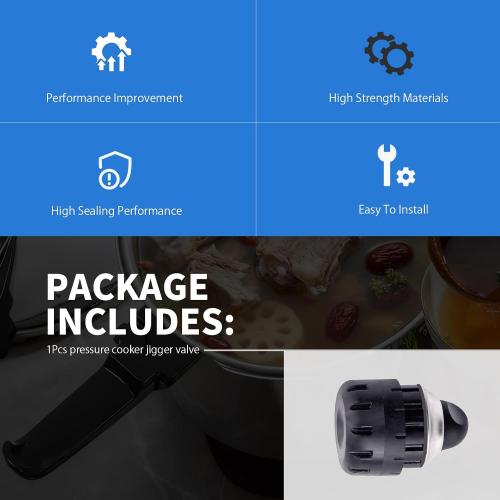 1Pc Pressure Cooker Jigger Valve,Black,High Temperature Resistance