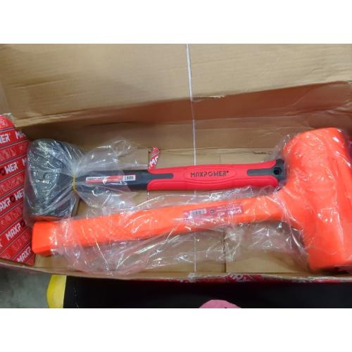 MAXPOWER 2PCS Rubber Mallet Set, 5LB Dead Blow Hammer & 16oz Rubber Mallet