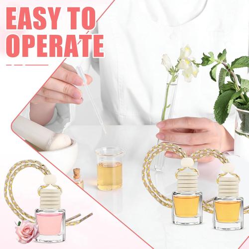 20 Pcs Car Diffuser Bottle Set,Empty Glass Car Air Freshener Bottle Bulk